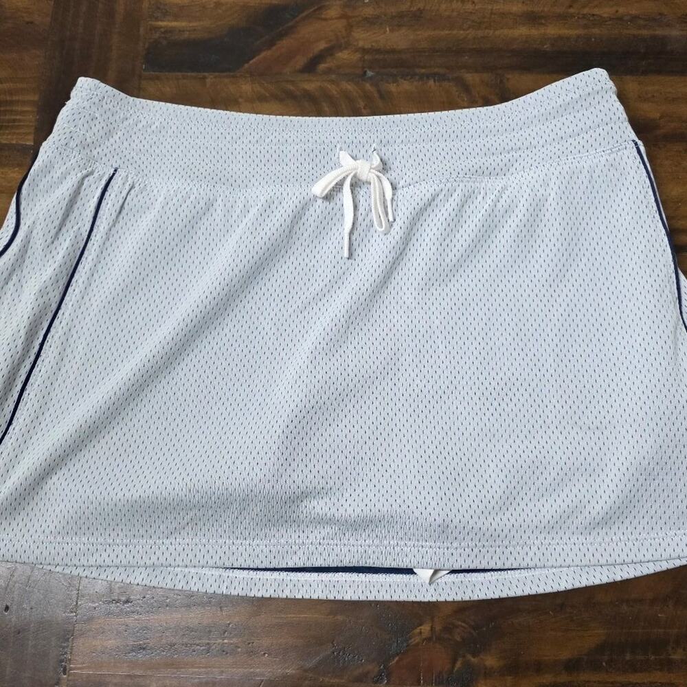 Lija Active Mesh Golf Tennis Skort Gray Blue Built-In Shorts Size Medium
